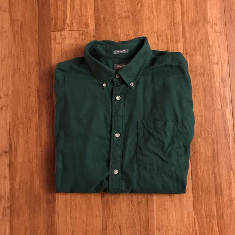 Eddie Bauer green button up